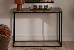 Industrial Console Table Brown Marble RRP €499 NOW €325
