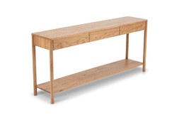 Nordic Solid Oak 3 Drawer Console Table - RRP €1,499 NOW €899