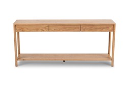 Nordic Solid Oak 3 Drawer Console Table - RRP €1,499 NOW €899