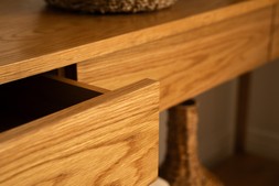 Nordic Solid Oak 3 Drawer Console Table - RRP €1,499 NOW €899