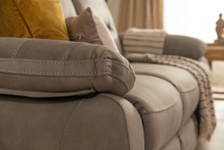 Houston Light Grey Fabric 3 Seater Sofa RRP €1099 NOW €699