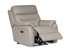 Pearson Grey Leather Armchair Electric Recliner RRP €1,999 NOW €999