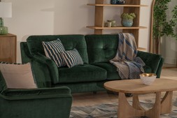 The Oliver Green Fabric 3 Seater Sofa RRP €2399 NOW €1299