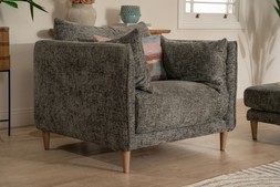 Isabella Charcoal Fabric Armchair RRP €1,049 NOW €649