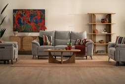 Oliveira Grey Fabric Electric 3 Seater Sofa with Head Tilt RRP €3199 NOW €1899