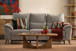 Oliveira Grey Fabric Electric 3 Seater Sofa with Head Tilt RRP €3199 NOW €1899