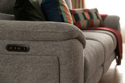 Oliveira Grey Fabric Electric 3 Seater Sofa with Head Tilt RRP €3199 NOW €1899