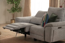 Oliveira Grey Fabric Electric 2 Seater Sofa with Head Tilt RRP €3049 NOW €1799