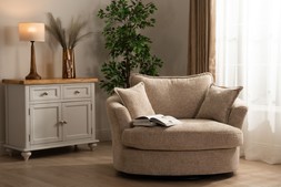 Dove Cream Swivel Armchair RRP €999 Now €649