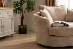 Dove Cream Swivel Armchair RRP €999 Now €649