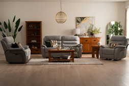 Presley Light Grey 3 Seater Electric Recliner Sofa 0033 RRP €1,799 Now €1,099
