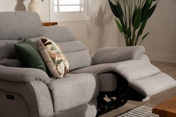 Presley Light Grey 2 Seater Electric Recliner Sofa RRP €1,599 Now €999