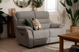 Presley Light Grey 2 Seater Electric Recliner Sofa RRP €1,599 Now €999
