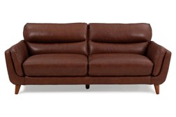 Bianca Brown Leather 3 Seater Sofa RRP €2,499 Now €1,399