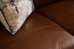 Bianca Brown Leather 2 Seater Sofa RRP €2,099 Now €1,299