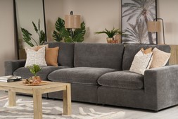 San Diego Grey Fabric 3 Seater Sofa