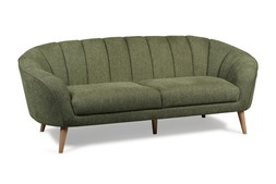 Megan Green Fabric 3 Seater Sofa - clearcut angle - WAS 1299 NOW 799 euro