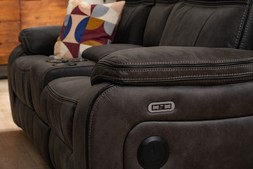 Lansdowne Electric 2 Seater Sofa with Charging Console, Bluetooth Speaker and Head Tilt - RRP €3499 NOW €1999