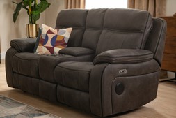 Lansdowne Electric 2 Seater Sofa with Charging Console, Bluetooth Speaker and Head Tilt - RRP €3499 NOW €1999