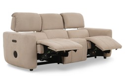 Savoy Cream Fabric 3 Seater Electric Recliner With Bluetooth Speakers Sofa - RRP €4499 NOW €2499