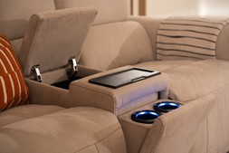 Savoy Cream Fabric 4D Cinema 2 Seater Electric Recliner Sofa with Bluetooth Speakers - €5299 NOW €2999