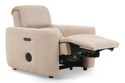 Savoy Cream Fabric Armchair Electric Recliner with Bluetooth Speakers - RRP €2249 NOW €1299