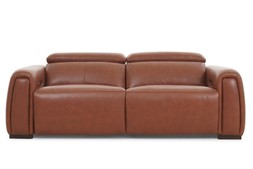 Muse Brown Leather 2.5 Seater Heated Seats Electric Recliner Sofa - RRP €4799 NOW €2699