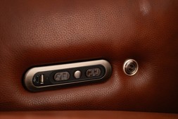 Muse Brown Leather Armchair Heated Seats Electric Recliner