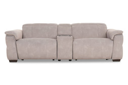 Hollywood Grey Fabric 2.5 Seater Electric Recliner Sofa with Fridge RRP€5559 NOW €2999