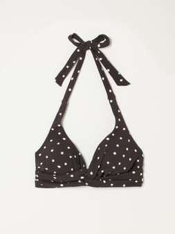 FatFace, Polka Dot Bikini Top in Brown, £29.50 W93262 (early May launch)