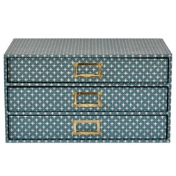 A Flight of Little Stars Patterned Paper-Covered Collector's Drawers