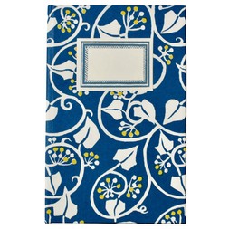 Hardback Notebook Ivy Deep Marine Blue and Acid Yellow