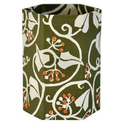IVY Swamp Green and Orange Pencil Pot