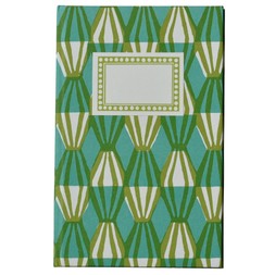 Hardback Notebook Threadwork Sap Green and Turquoise