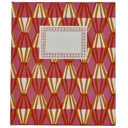 Large Hardback Notebook Threadwork Bright Pink and Orange