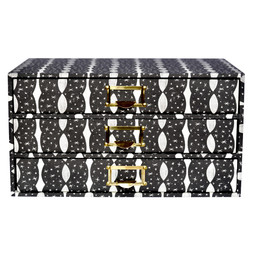 A Flight of Enid Marx’s Chaise Longue-Covered Collector’s Drawers