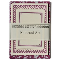 Set of Notecards and Envelopes Dancing Hare Violet
