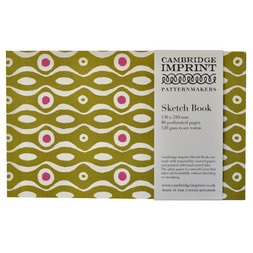 Softback Sketchbook Persephone Bright Olive and Cool Pink