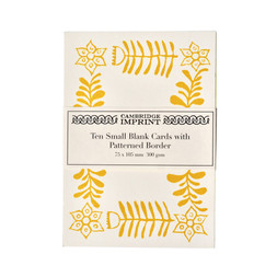 10 Small Cards with Patterned Border in Transparent Orange