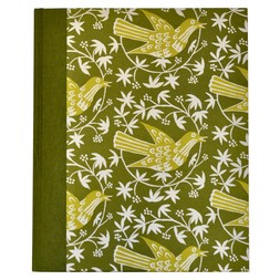 Very Large Hardback Notebook Songbird Moss