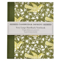 Very Large Hardback Notebook Songbird Moss