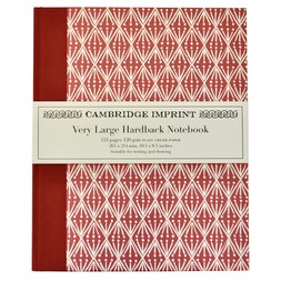 very Large Hardback Notebook Selvedge Red Madder