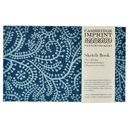 Softback Sketchbook Seaweed Paisley Cyanotype