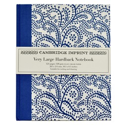Very Large Hardback Notebook Seaweed Parsley Prussian Blue