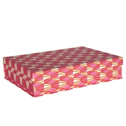 A4 Box File Threadwork Bright Pink and Orange