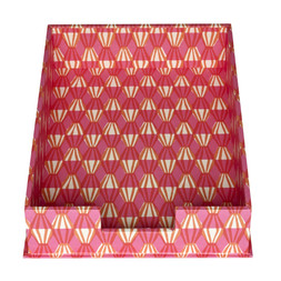 A4 Letter Tray Threadwork Bright Pink and Orange
