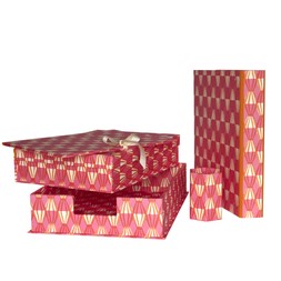 Cambridge Imprint Threadwork Bright Pink and Orange Desk Storage