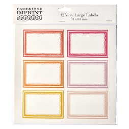 12 Very Large Self-Adhesive Labels