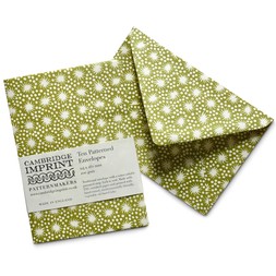 Packet of Ten Patterned Envelopes in Animalcules Bawden Green