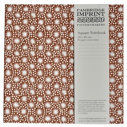 Square Lined Notebook in Animalcules Cocoa